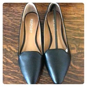 Report-black flats- never worn